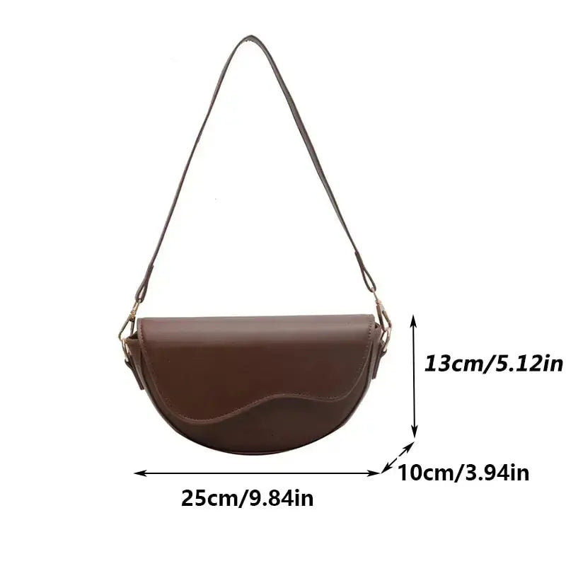 Veloria™ Vintage Saddle Shoulder Bag