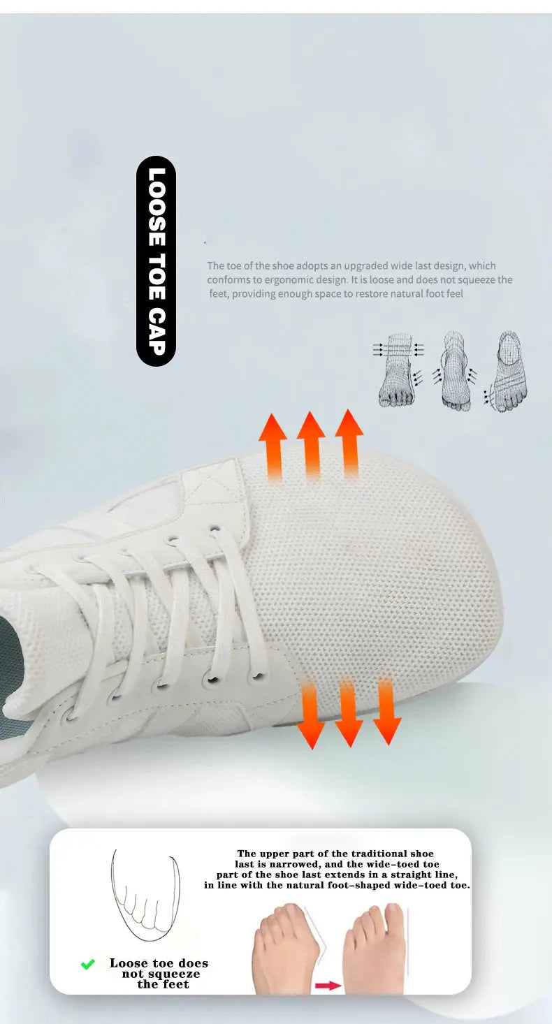 Axion Barefoot Wide Toe Box Athletic Shoes 