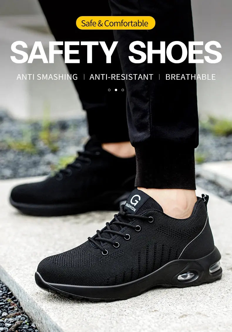 Axion Steel Toe Safety Work Shoes 