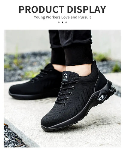 Axion Steel Toe Safety Work Shoes 