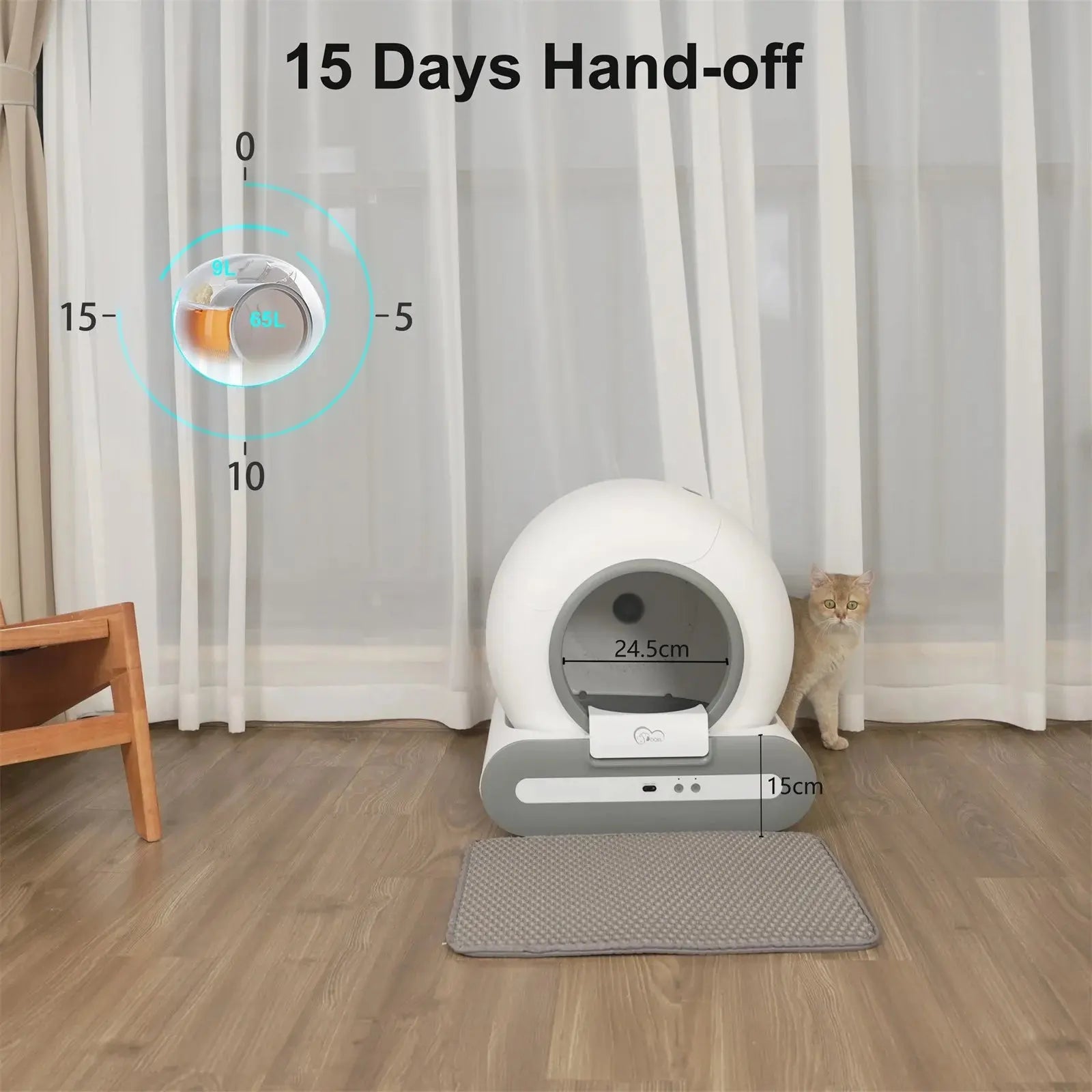 DOEL™ Smart Self-Cleaning Cat Litter Box with App Control 