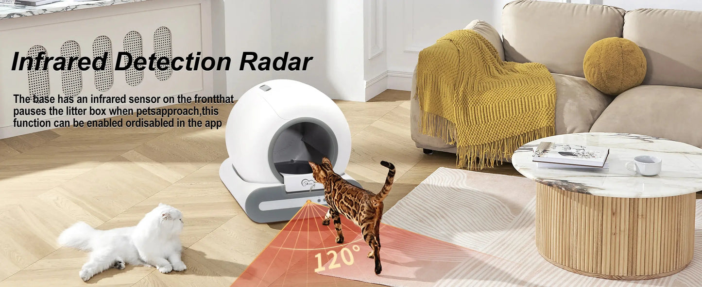 DOEL™ Smart Self-Cleaning Cat Litter Box with App Control 