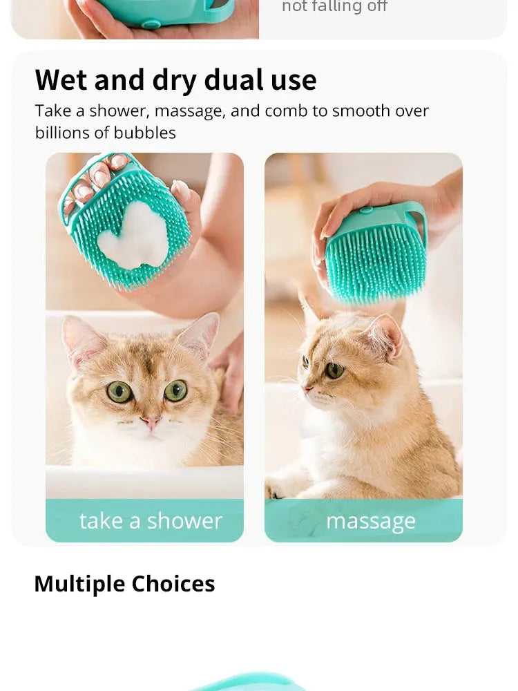 PAWSOME™ 2-in-1 Pet Bathing & Grooming Brush 