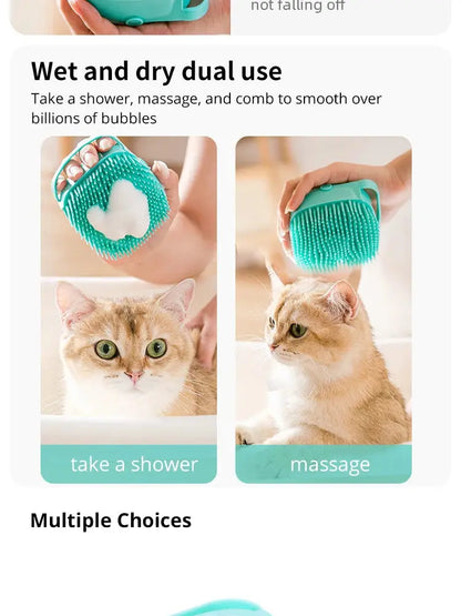 PAWSOME™ 2-in-1 Pet Bathing & Grooming Brush 
