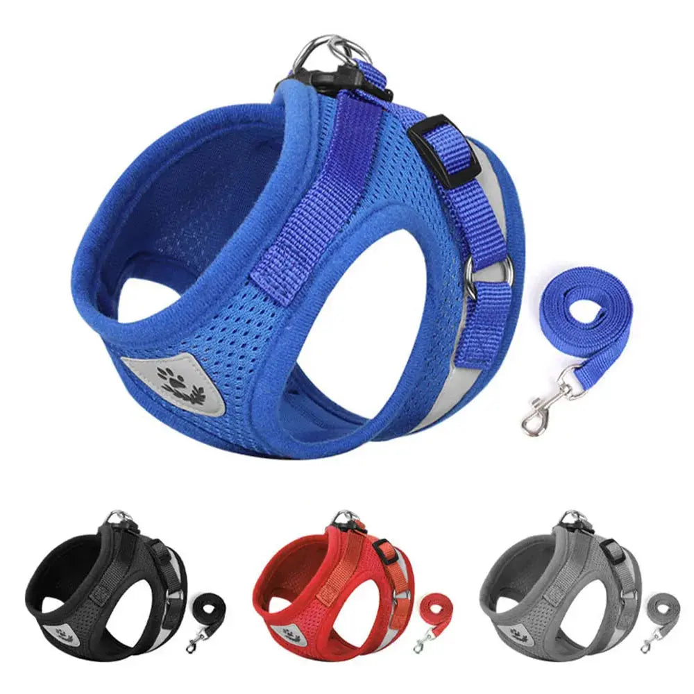 Pawsome™ Adjustable Reflective Pet Harness & Leash Set 