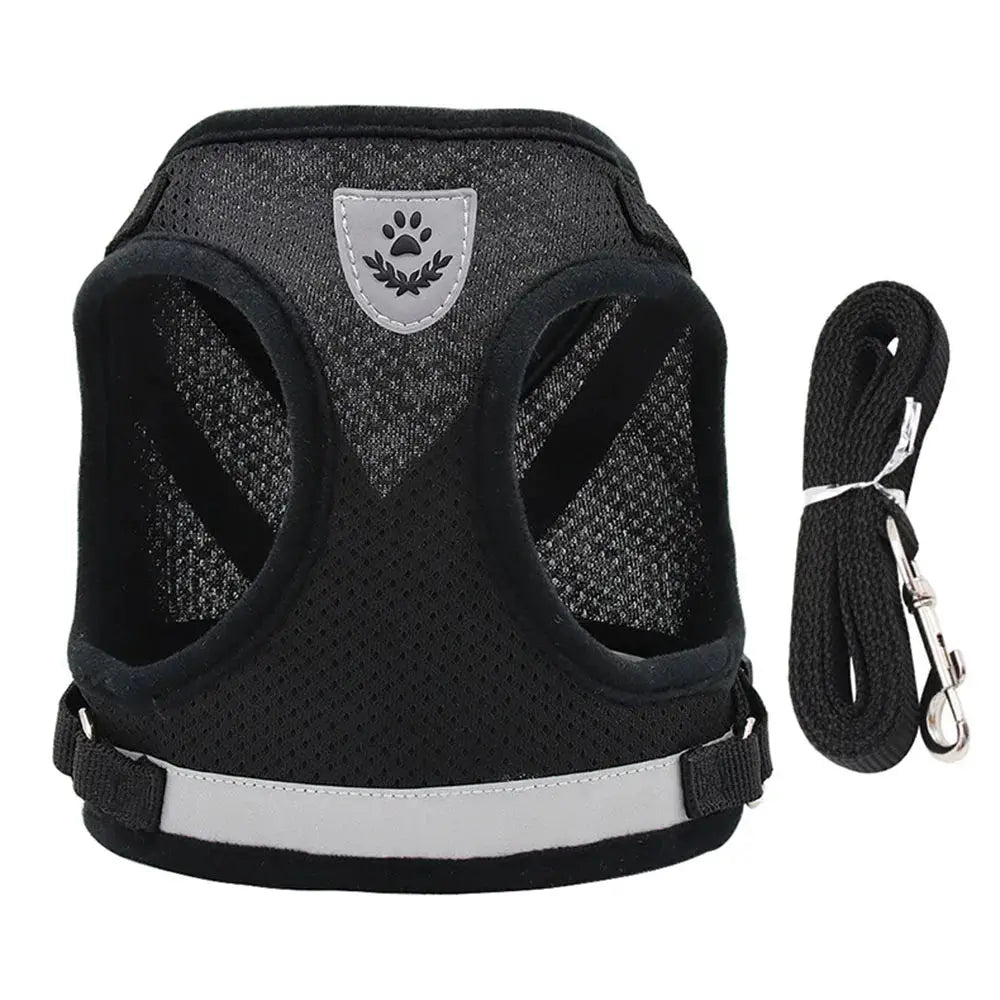 Pawsome™ Adjustable Reflective Pet Harness & Leash Set 