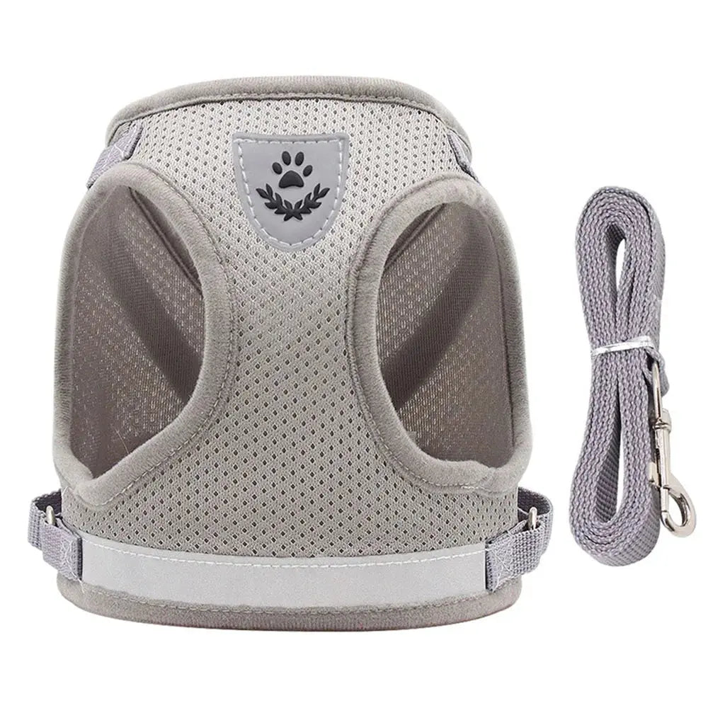 Pawsome™ Adjustable Reflective Pet Harness & Leash Set 