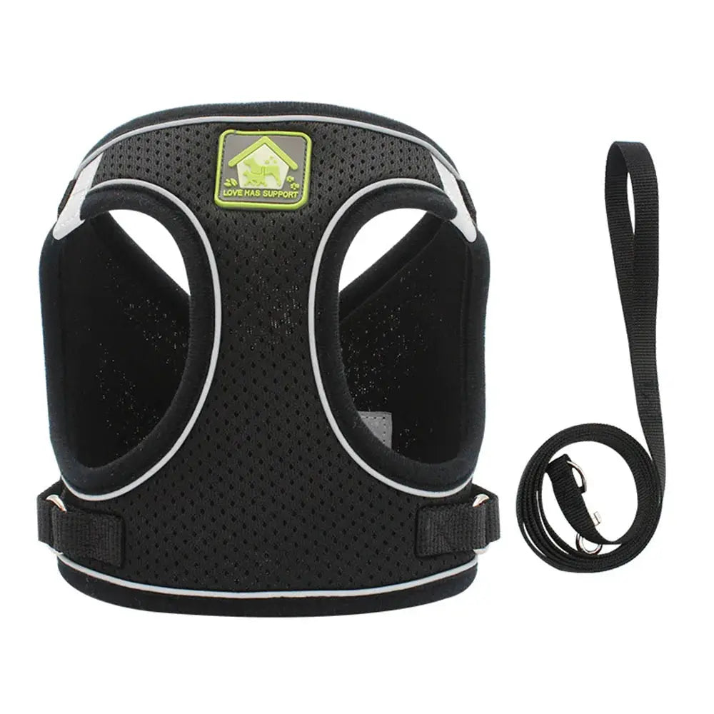 Pawsome™ Adjustable Reflective Pet Harness & Leash Set 