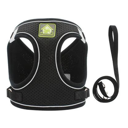 Pawsome™ Adjustable Reflective Pet Harness & Leash Set 