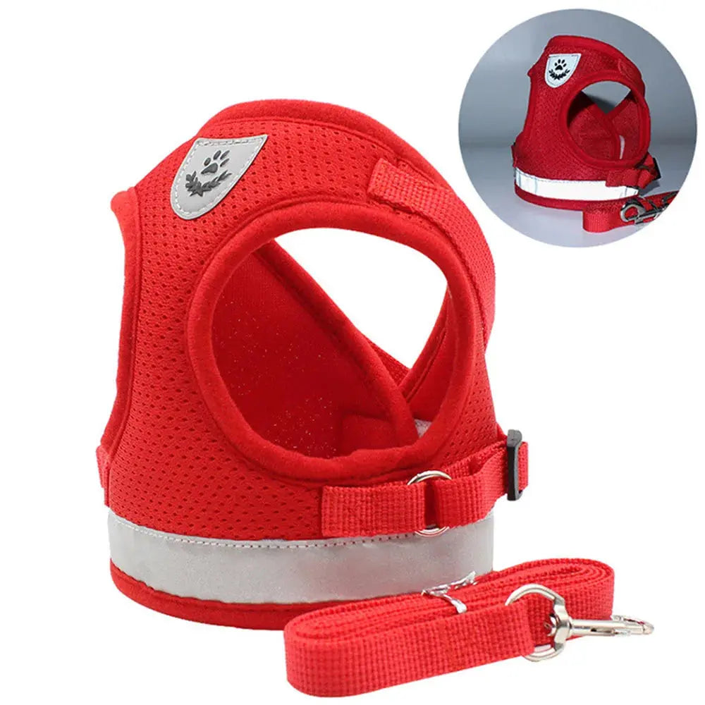 Pawsome™ Adjustable Reflective Pet Harness & Leash Set 