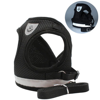 Pawsome™ Adjustable Reflective Pet Harness & Leash Set 
