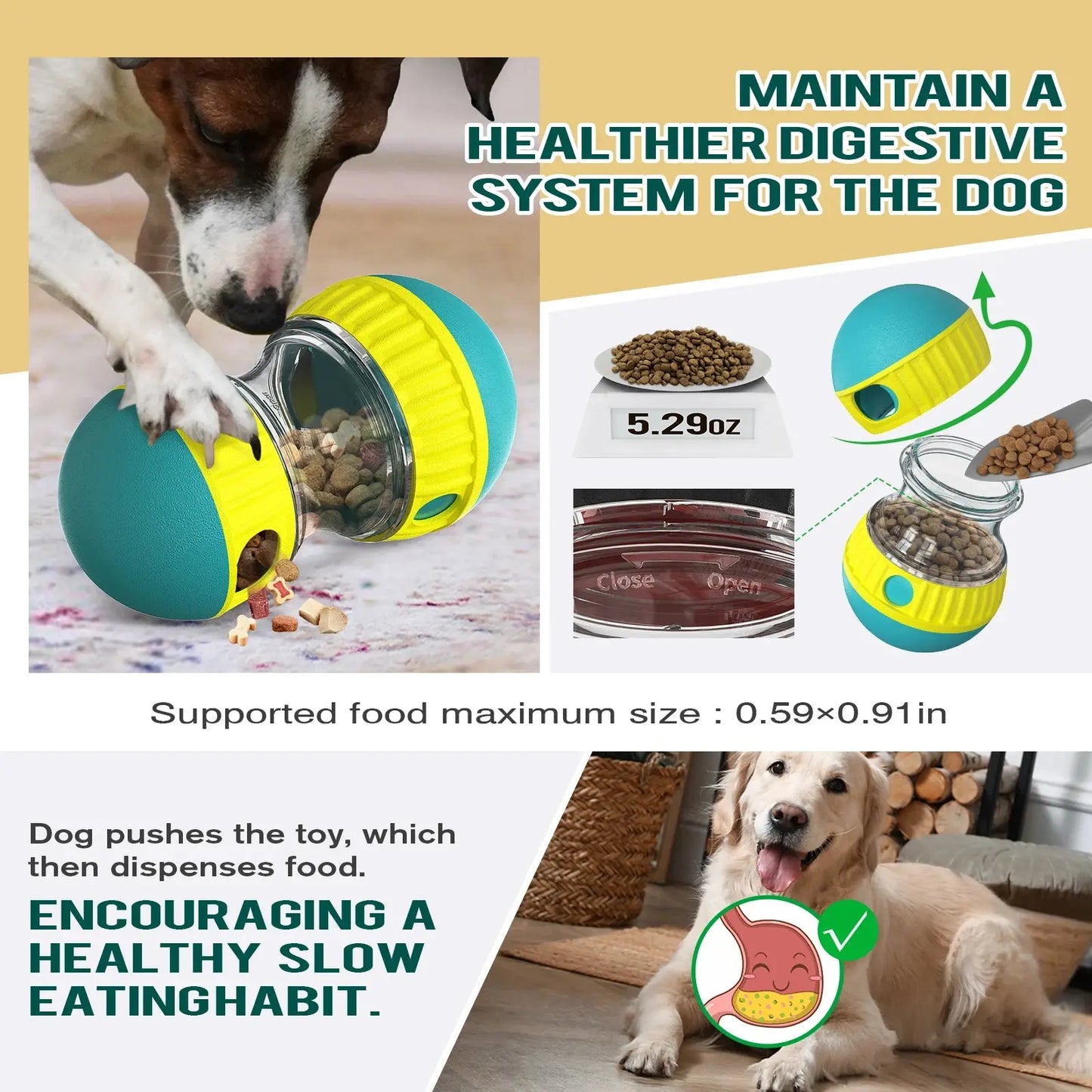 Pawsome™ IQ-Boosting Treat Ball Toy 