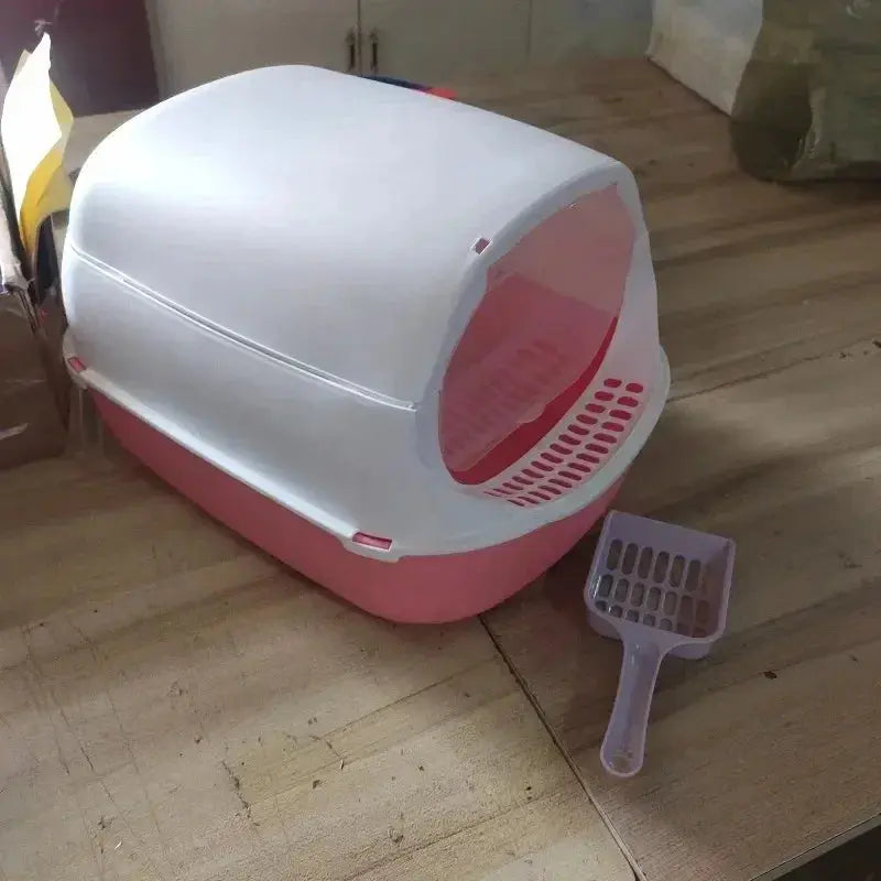 Pawsome™ Semi-Enclosed Cat Litter Box 
