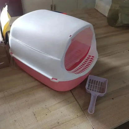 Pawsome™ Semi-Enclosed Cat Litter Box 