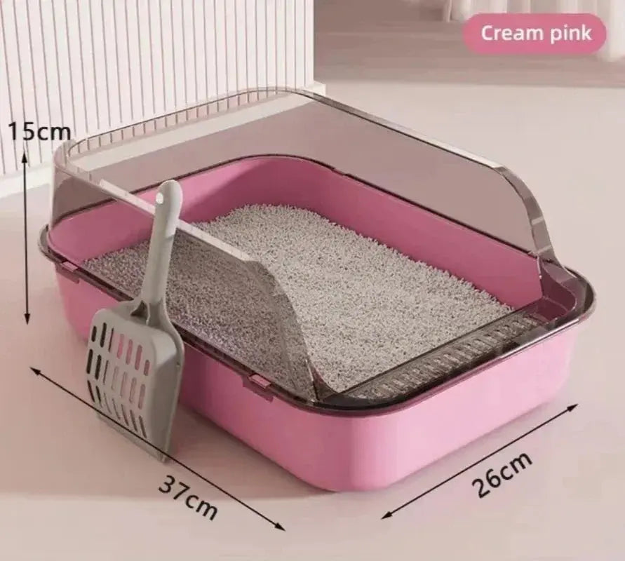 Pawsome™ Semi-Enclosed Cat Litter Box 