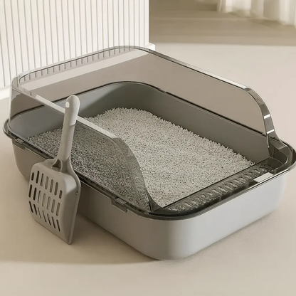 Pawsome™ Semi-Enclosed Cat Litter Box 