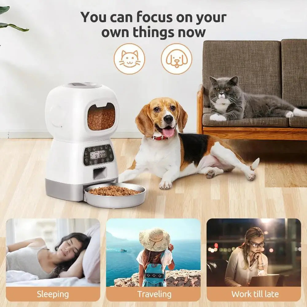 Pawsome™ Smart WiFi Automatic Pet Feeder – 3.5L Capacity 