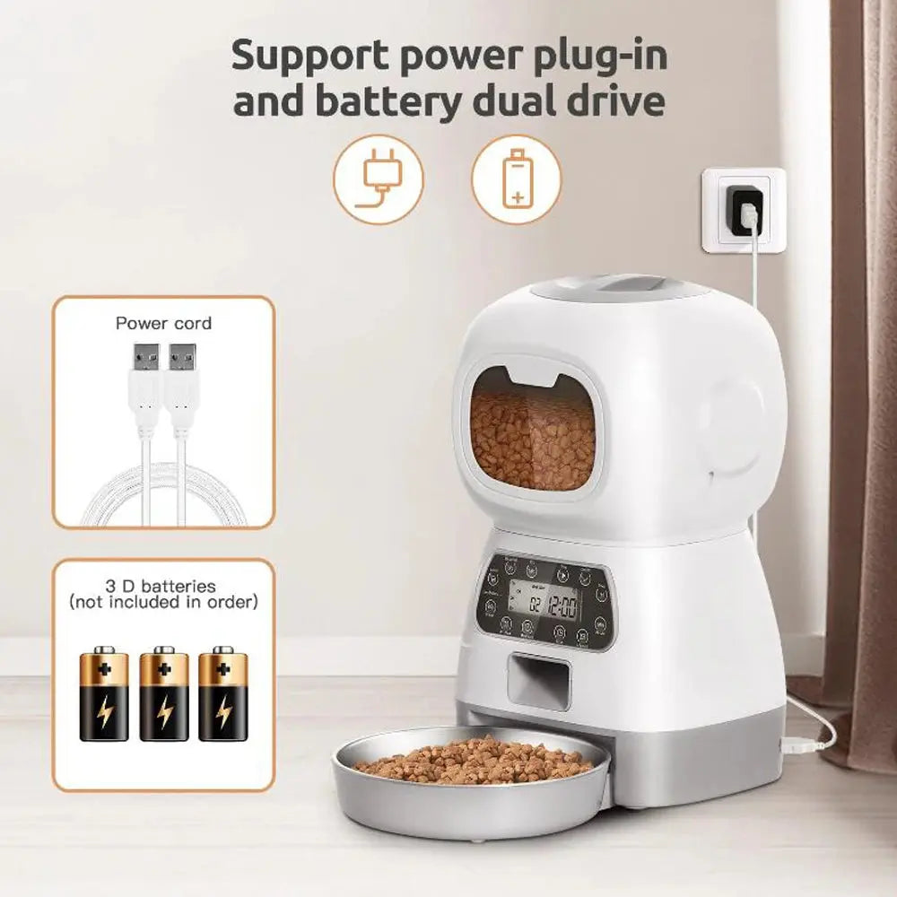 Pawsome™ Smart WiFi Automatic Pet Feeder – 3.5L Capacity 
