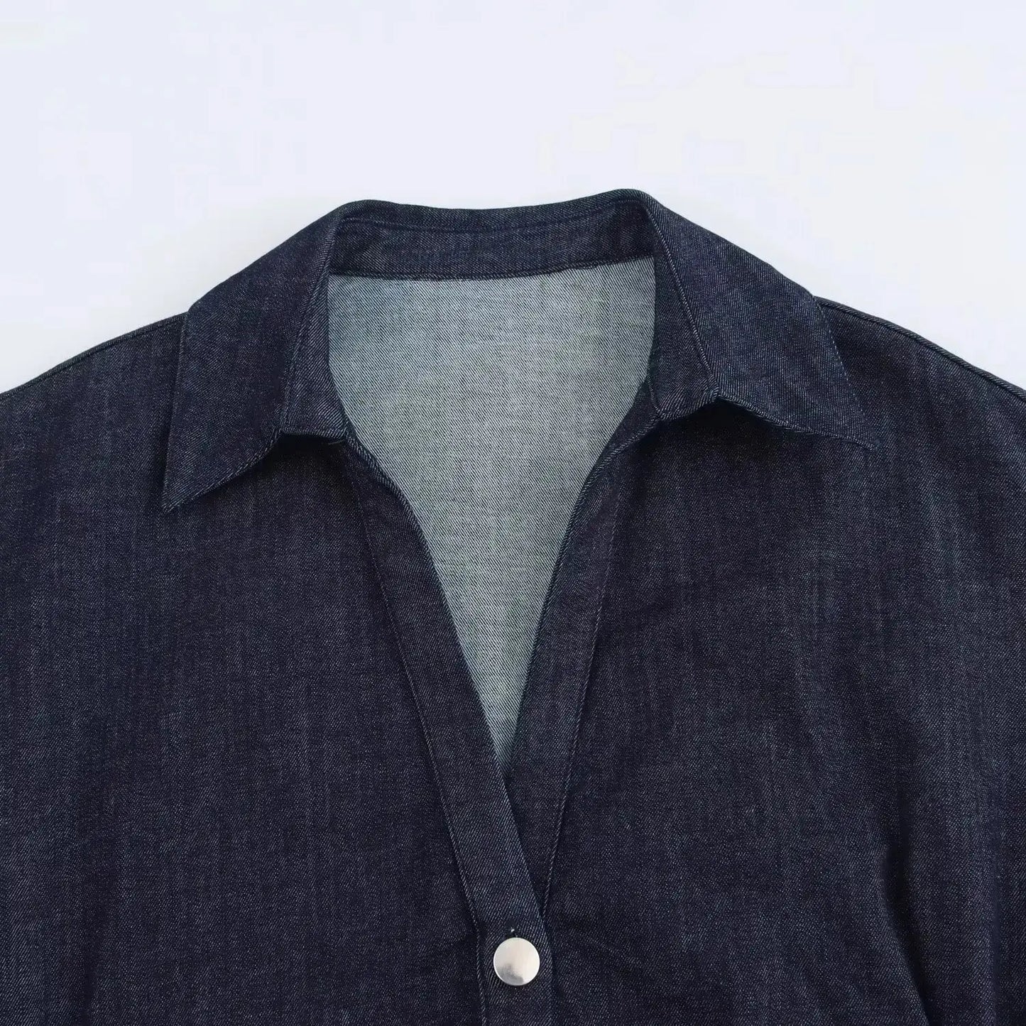 Veloria™ 1975-Inspired Denim Midi Dress 