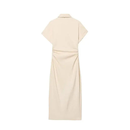 Veloria™ 1975-Inspired Denim Midi Dress 