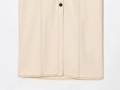 Veloria™ 1975-Inspired Denim Midi Dress 