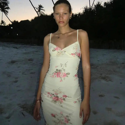 Veloria™ Backless Floral Bodycon Maxi Dress 