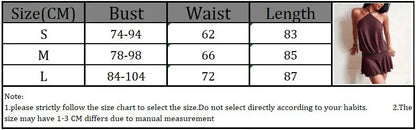 Veloria™ Backless Ruffled Halter Mini Dress 