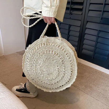 Veloria™ Boho Hollow Straw Circle Bag 