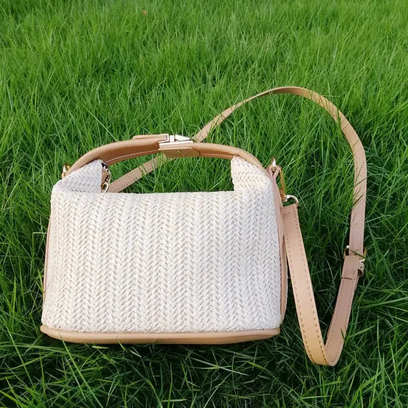 Veloria™ Boho Straw Bucket Bag 