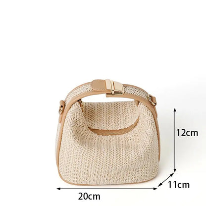 Veloria™ Boho Straw Bucket Bag 