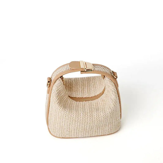 Veloria™ Boho Straw Bucket Bag 