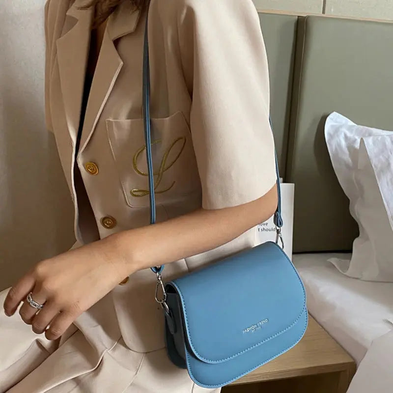 Veloria™ Classic Flap PU Shoulder Bag 