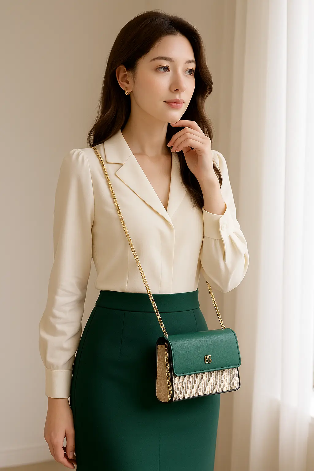 Veloria™ Classic Square Messenger Bag 