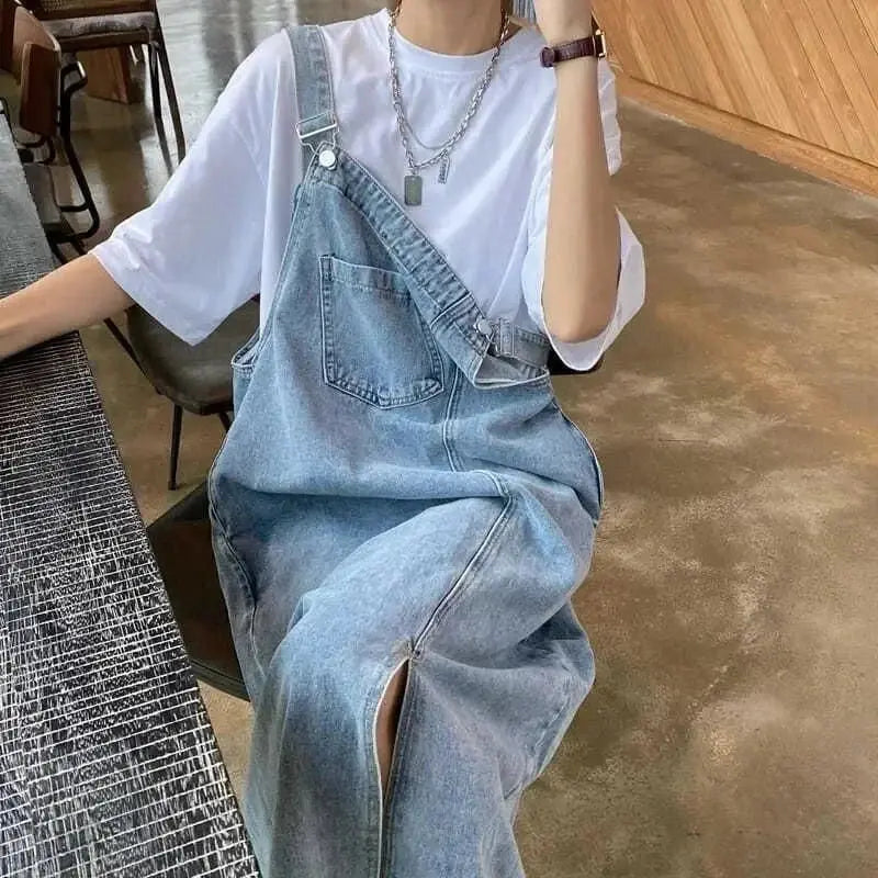 Veloria™ Denim Spaghetti Strap Maxi Dress 