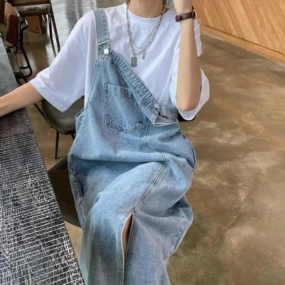 Veloria™ Denim Spaghetti Strap Maxi Dress 