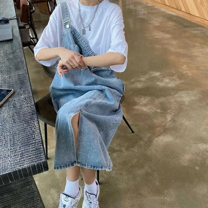 Veloria™ Denim Spaghetti Strap Maxi Dress 