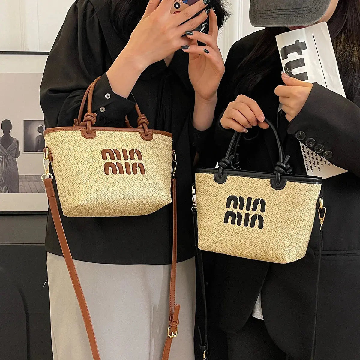 Veloria™ Embroidered Straw Tote 