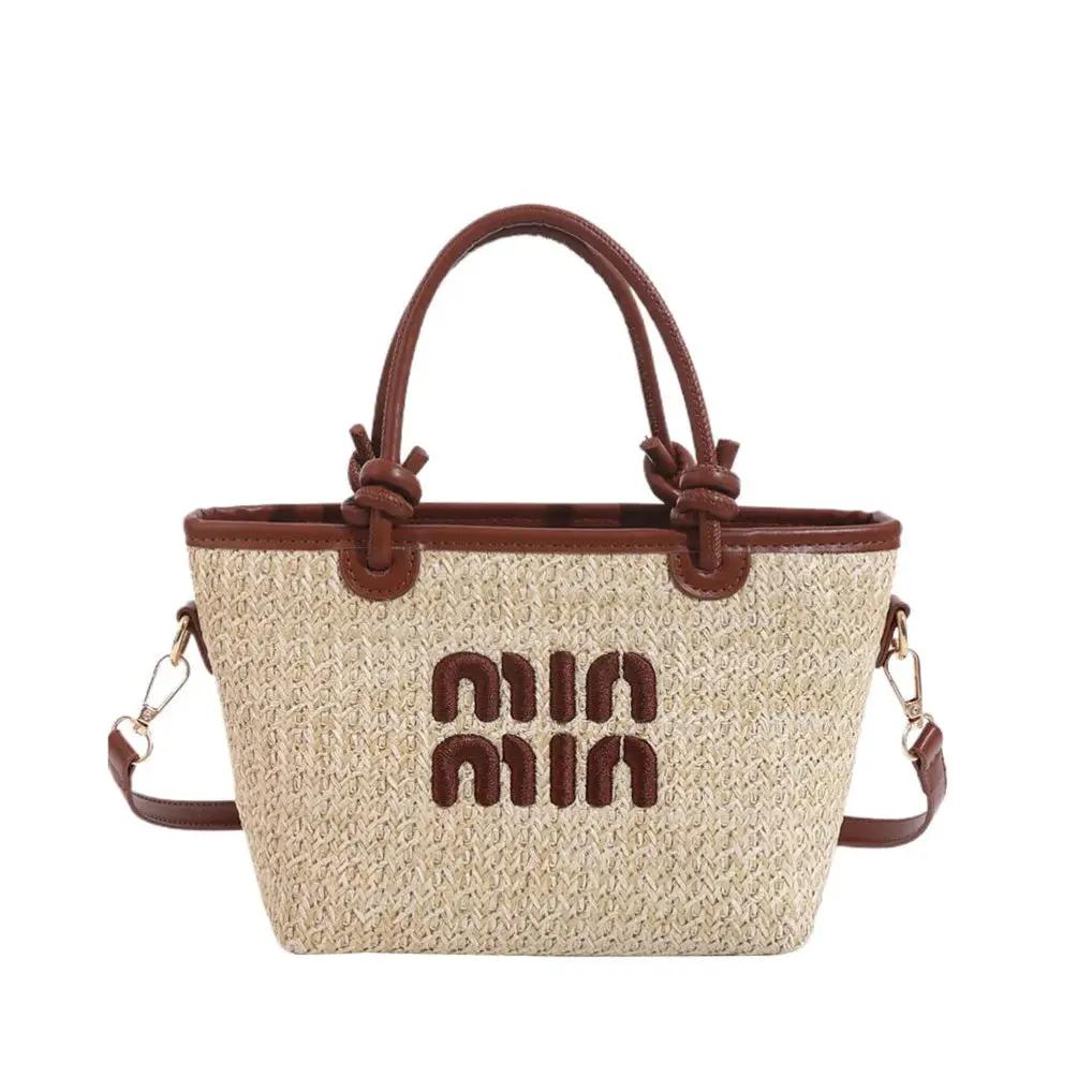 Veloria™ Embroidered Straw Tote 