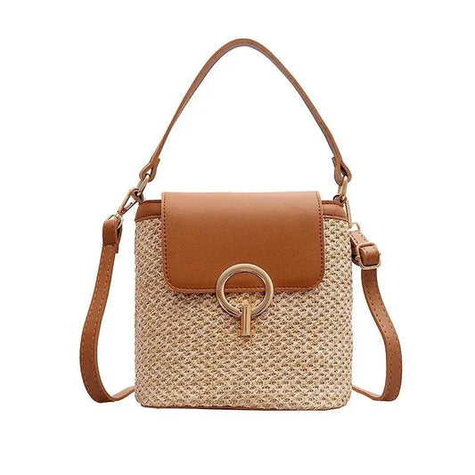 Veloria™ Embroidered Woven Bucket Bag 