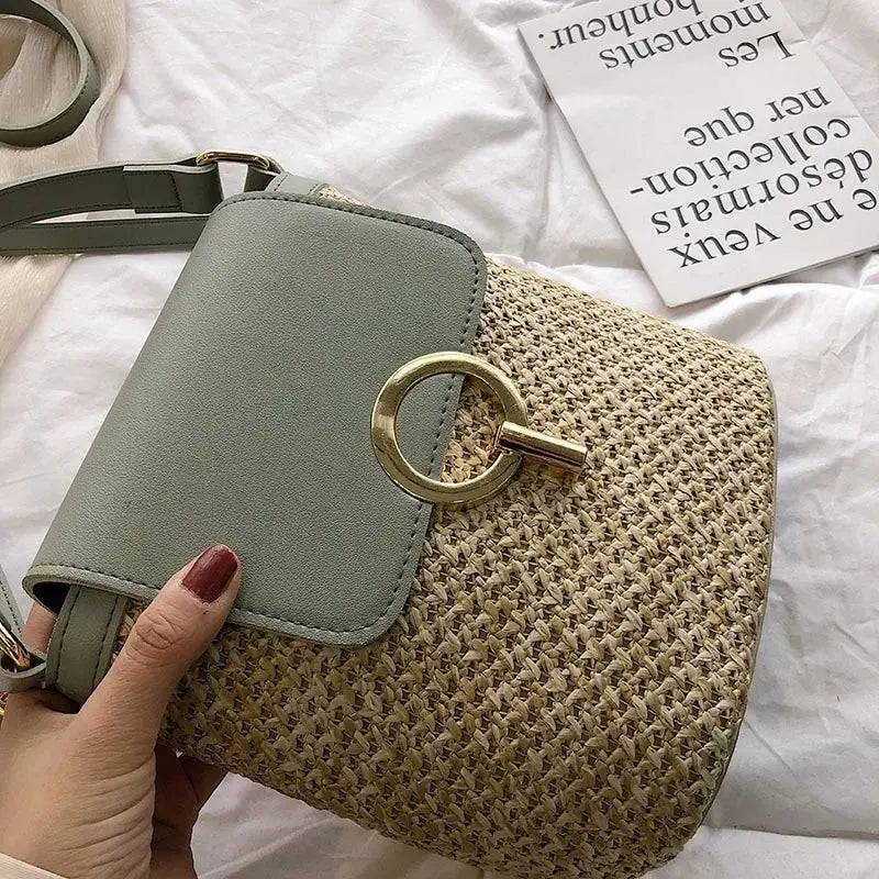 Veloria™ Embroidered Woven Bucket Bag 