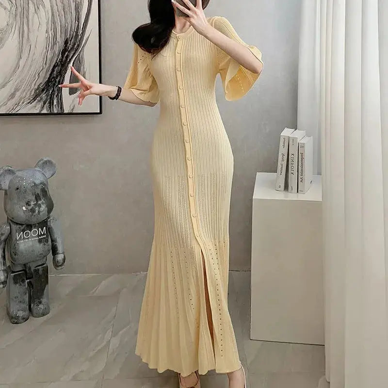 Veloria™ Fishtail Knit Midi Dress 