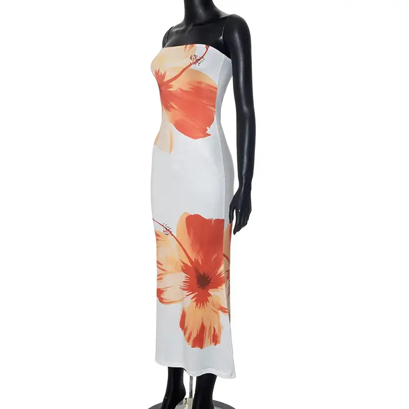 Veloria™ Floral Strapless Maxi Dress 