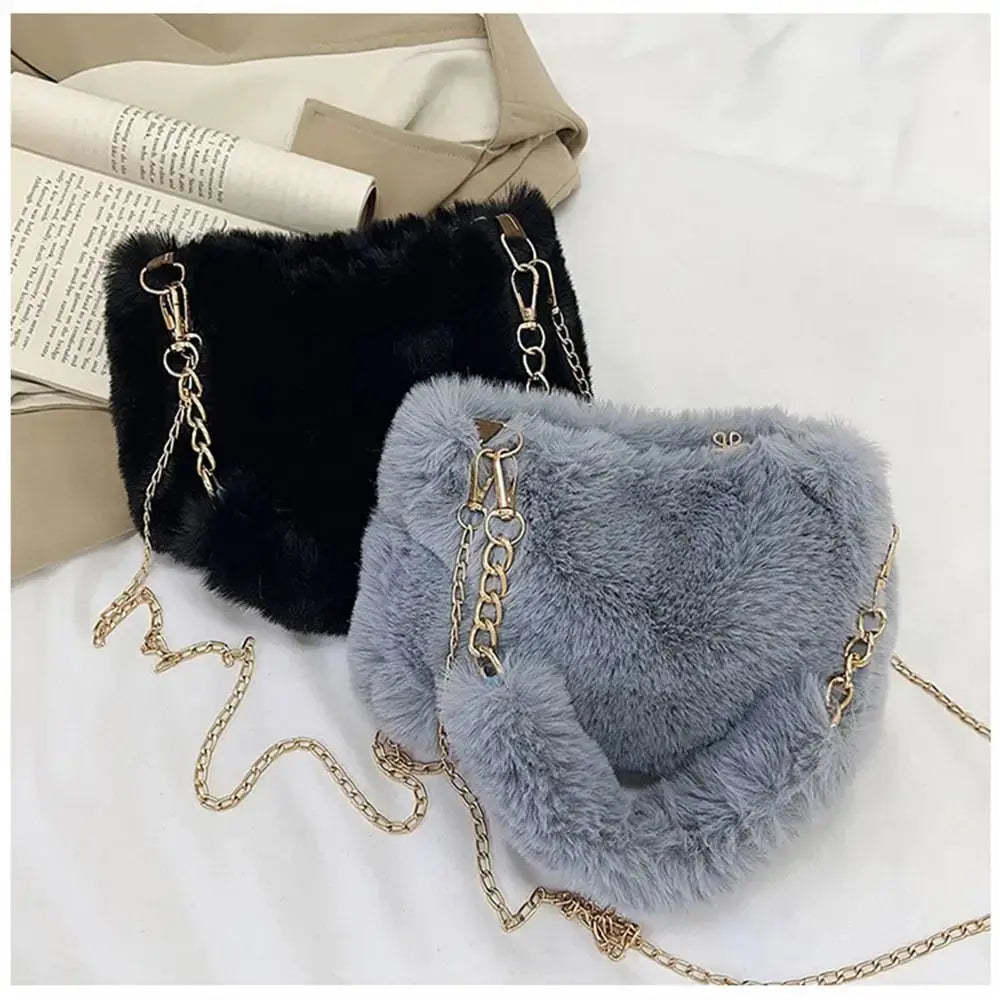 Veloria™ Fluffy Plush Shoulder Bag 