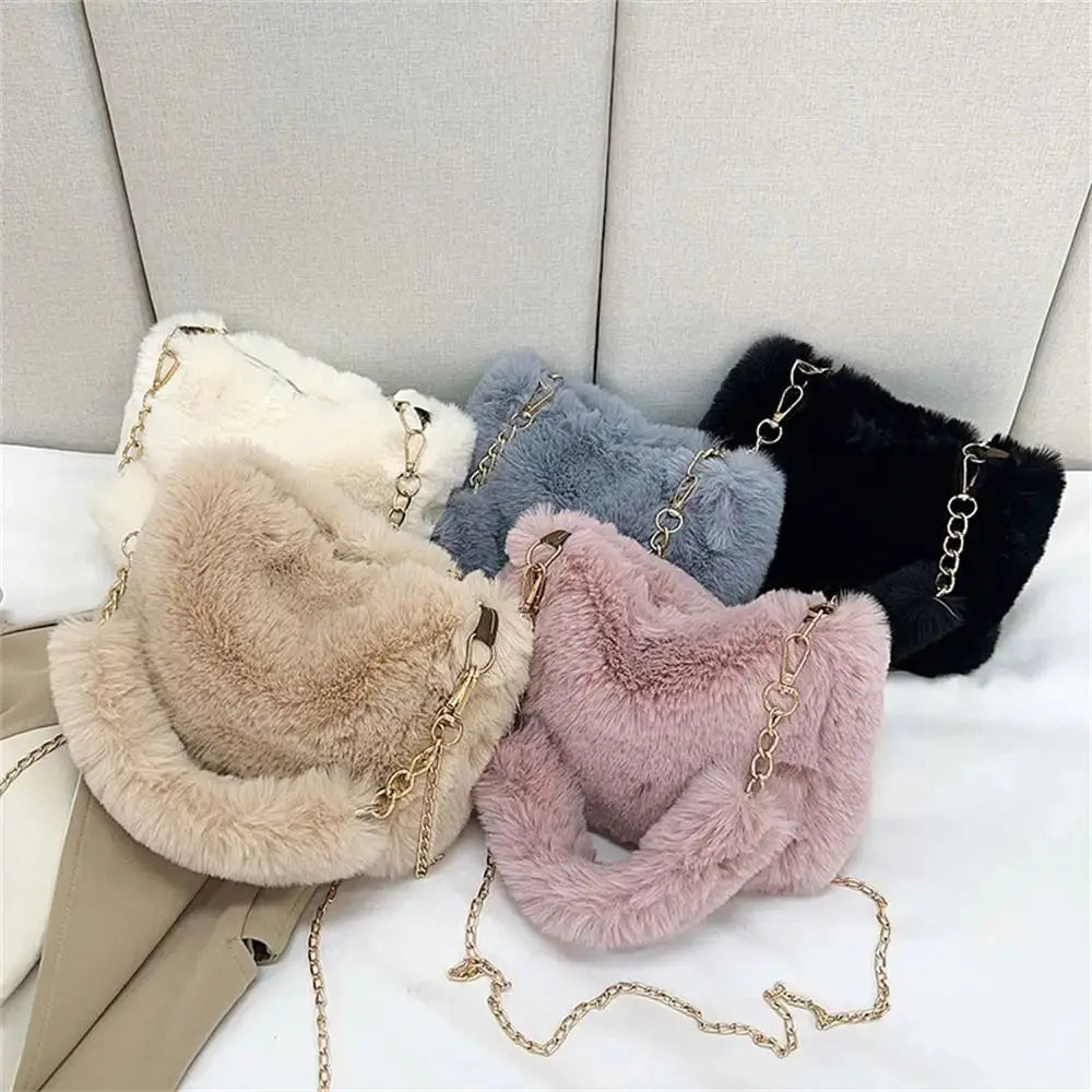 Veloria™ Fluffy Plush Shoulder Bag 
