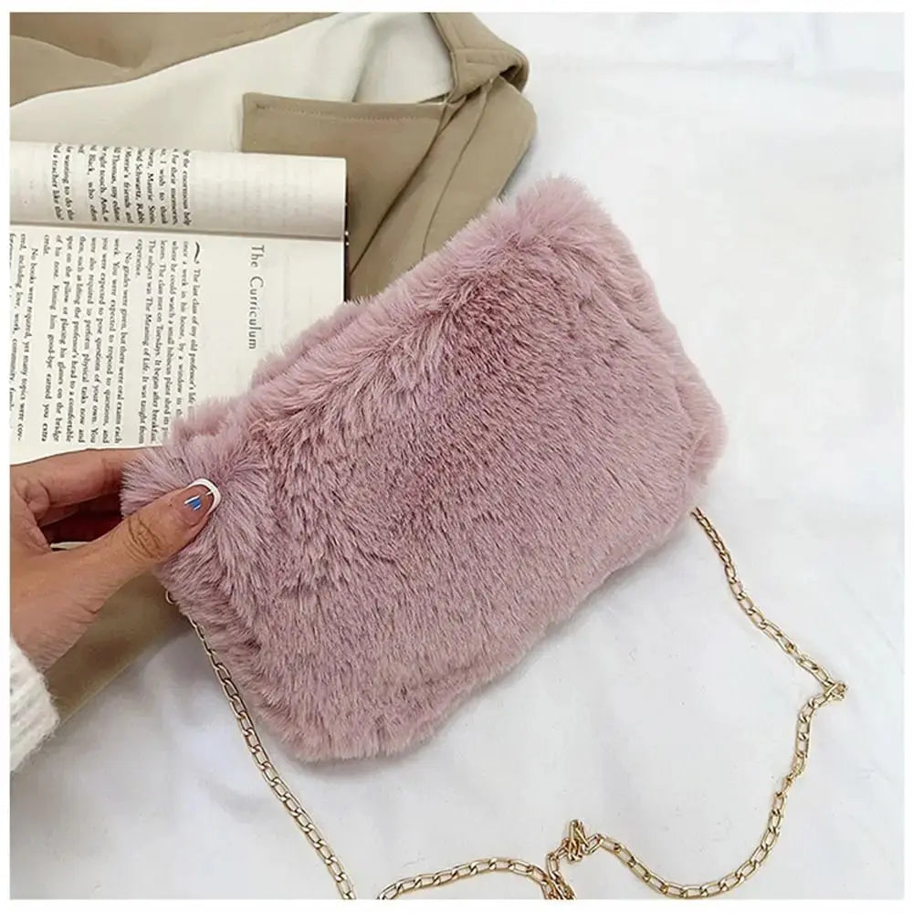 Veloria™ Fluffy Plush Shoulder Bag 