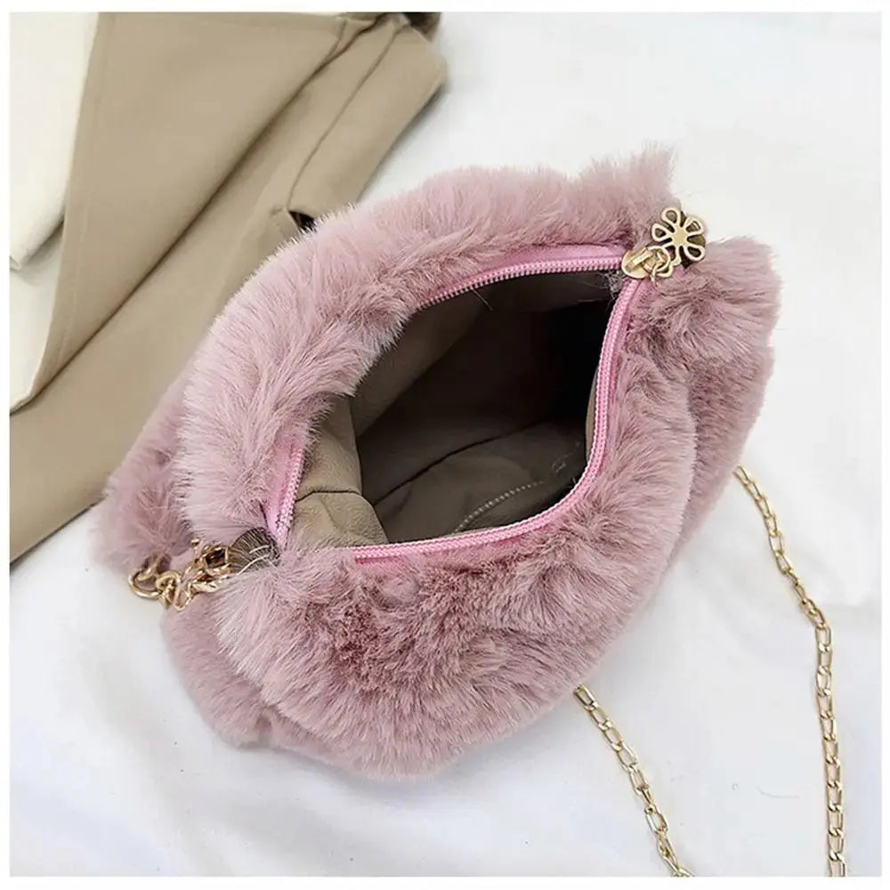 Veloria™ Fluffy Plush Shoulder Bag 