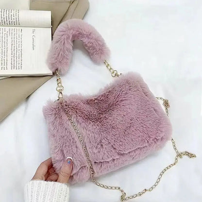 Veloria™ Fluffy Plush Shoulder Bag 