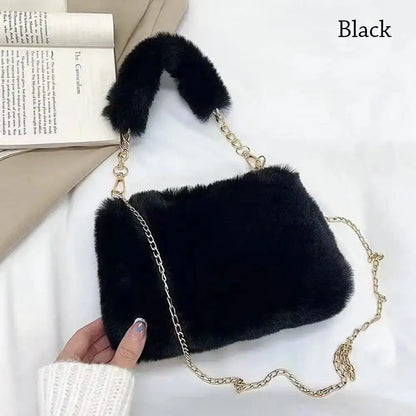 Veloria™ Fluffy Plush Shoulder Bag 