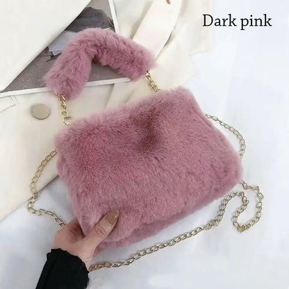 Veloria™ Fluffy Plush Shoulder Bag 