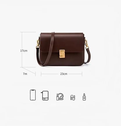 Veloria™ Genuine Leather Satchel 